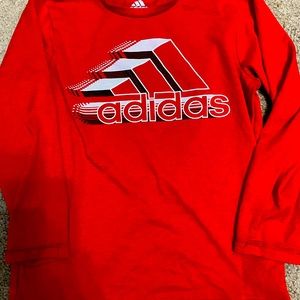 Boys Adidas long sleeve athletic tee size small